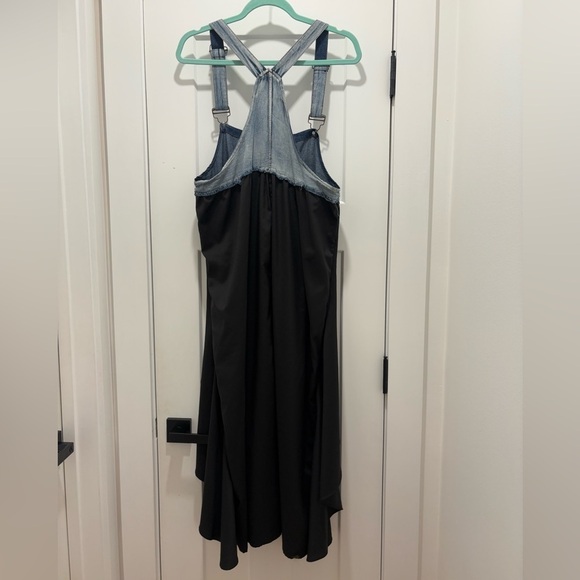 Women’s Maxi Jumper Dress Size M Black/Denim - Picture 2 of 8